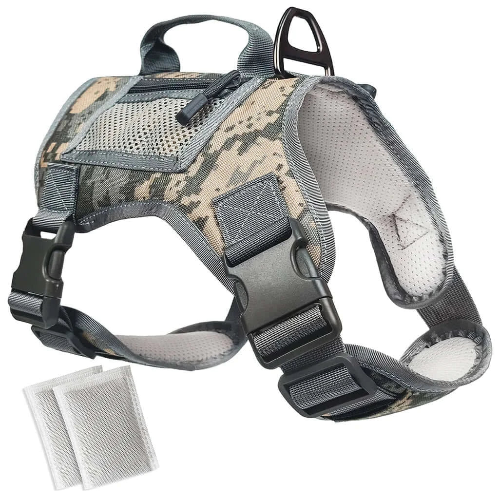 Tactical Dog Harness Comes with ZingZap Non-Toxic Bug Repellent Bag