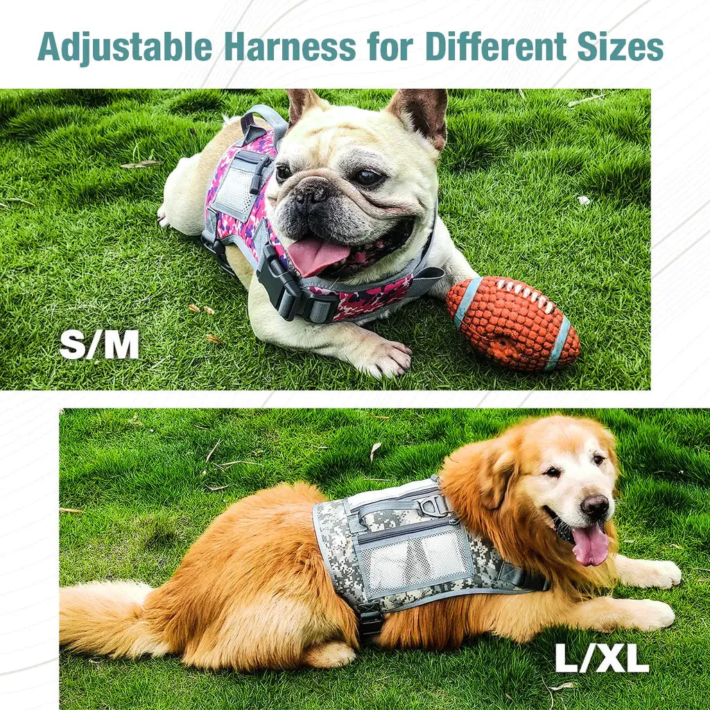 Tactical Dog Harness Comes with ZingZap Non-Toxic Bug Repellent Bag