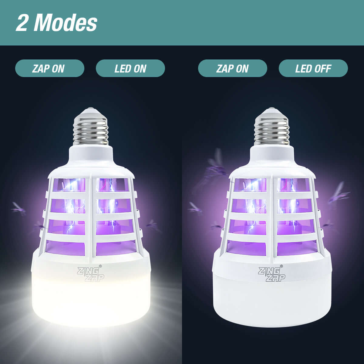 ZingZap Mosquito Zapper & Lamp Dual-Function for Indoor and Outdoor