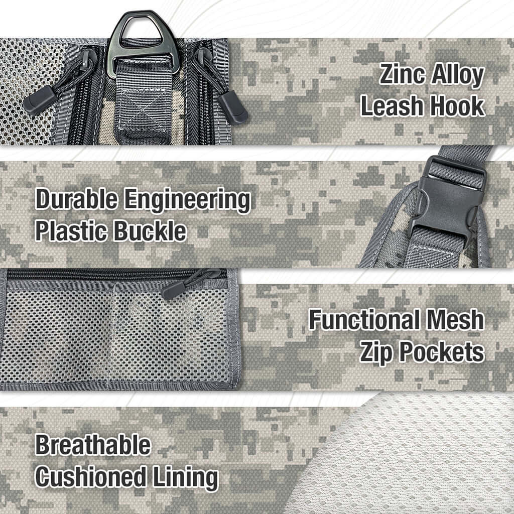 Tactical Dog Harness Comes with ZingZap Non-Toxic Bug Repellent Bag