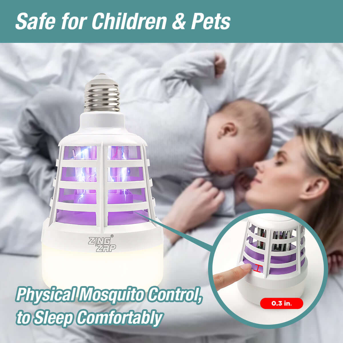 ZingZap Mosquito Zapper & Lamp Dual-Function for Indoor and Outdoor