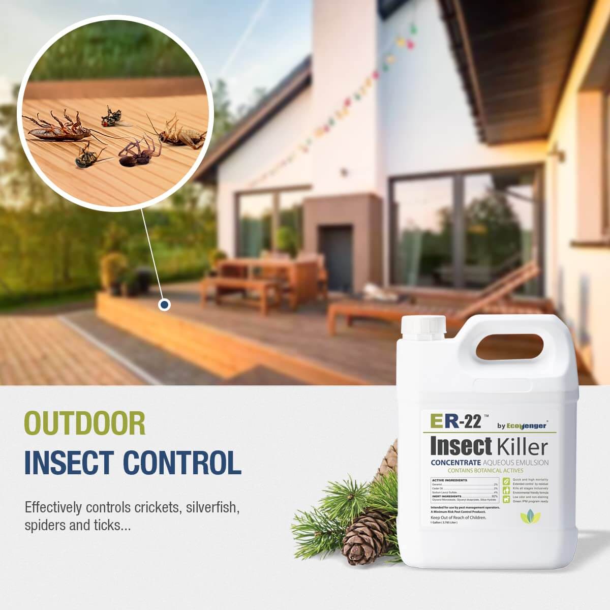 Ecovenger ER-22 Insect Killer Concentrate Bed Bug Killer 1 GL