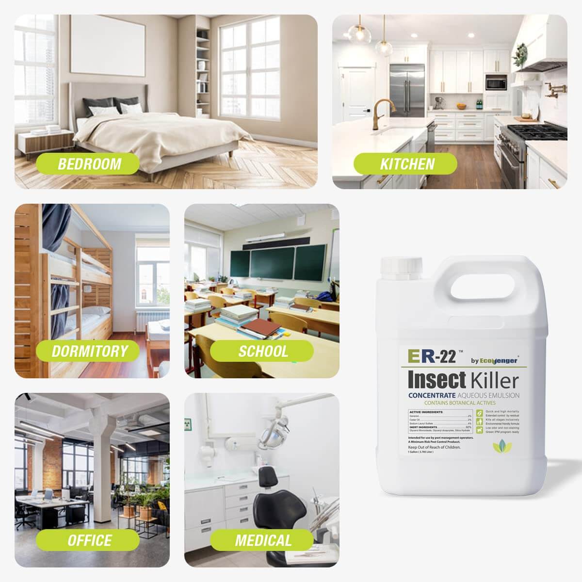 Ecovenger ER-22 Insect Killer Concentrate Bed Bug Killer 1 GL