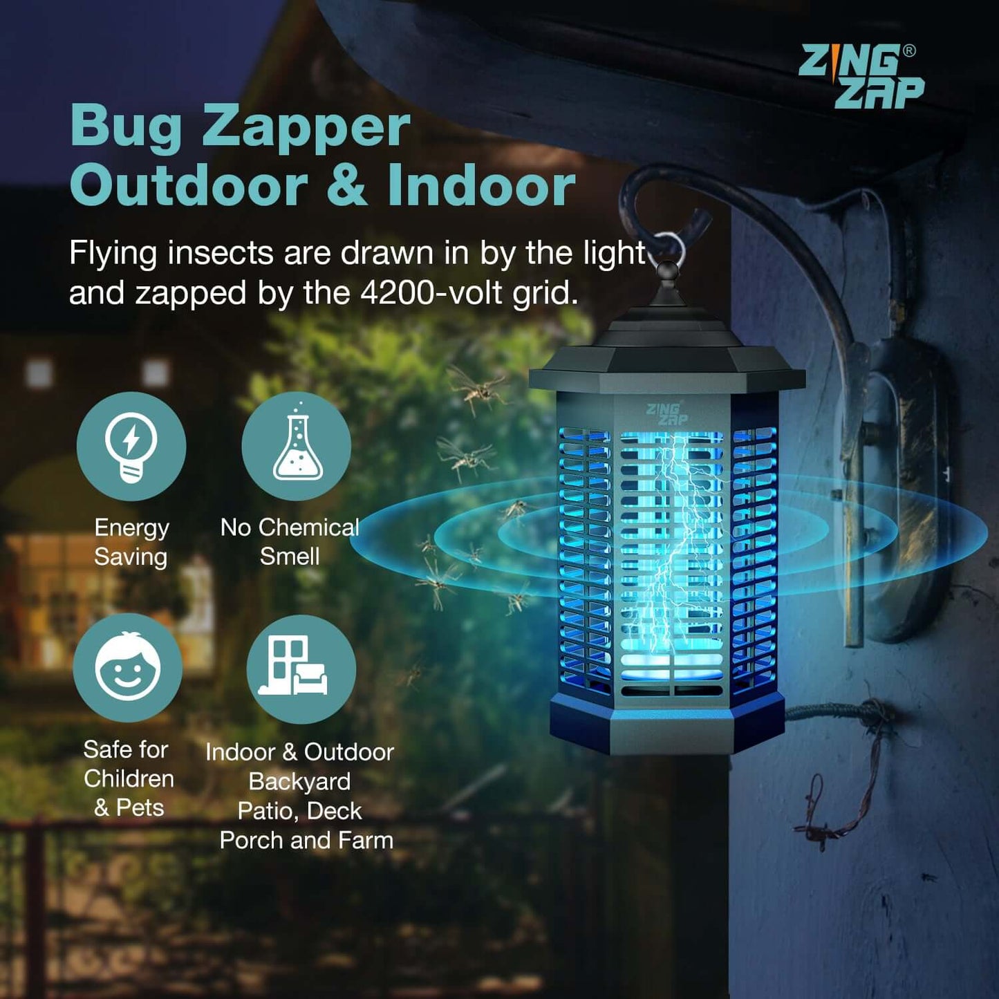 Mosquito killer lamp Bug zapper for indoor and outdoor