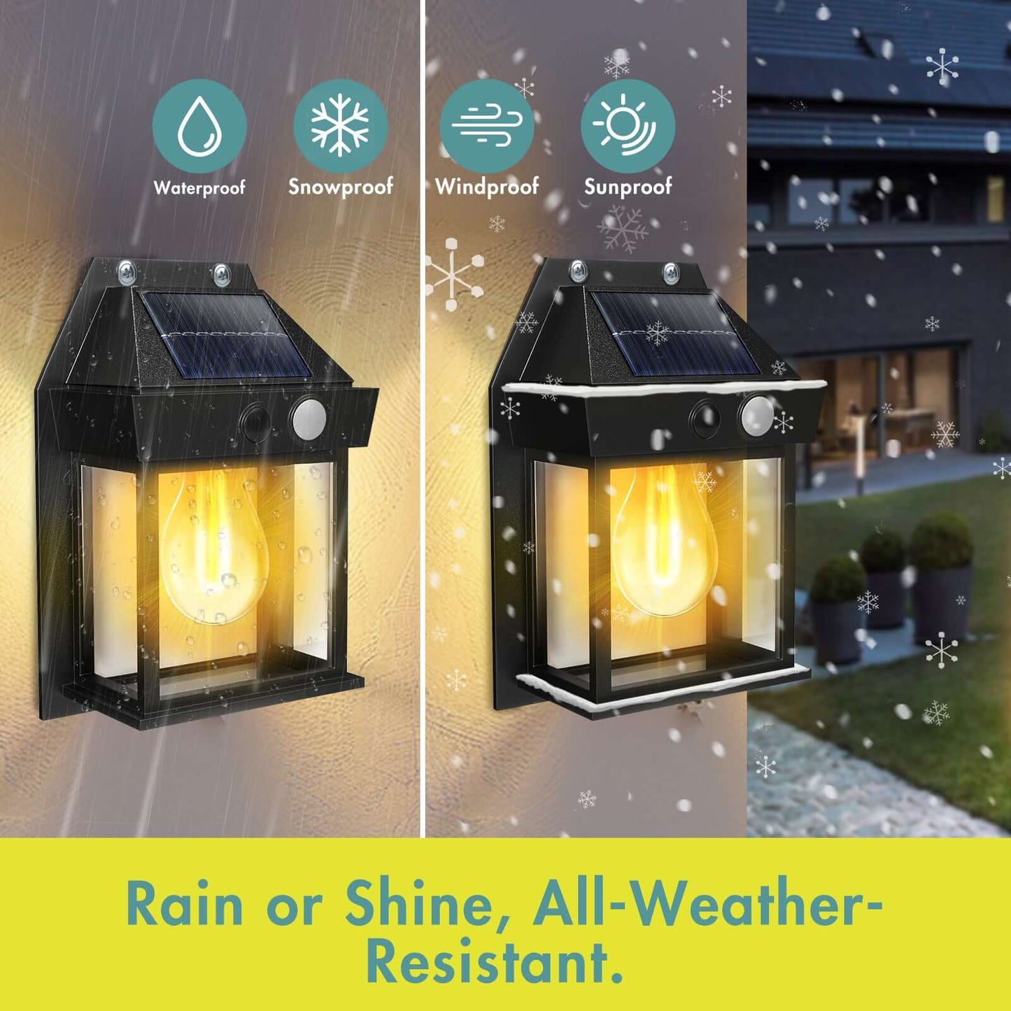Ecovenger Solar Powered Motion-Sensor Wall Lamp