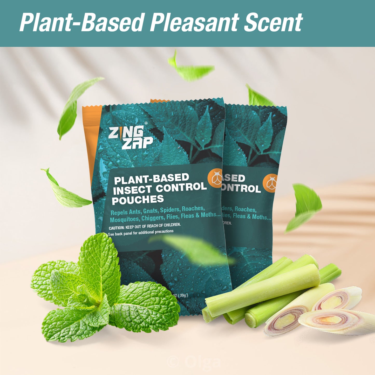 ZingZap Aromatic Sachet Natural Pest Repellent 16 pk Peppermint