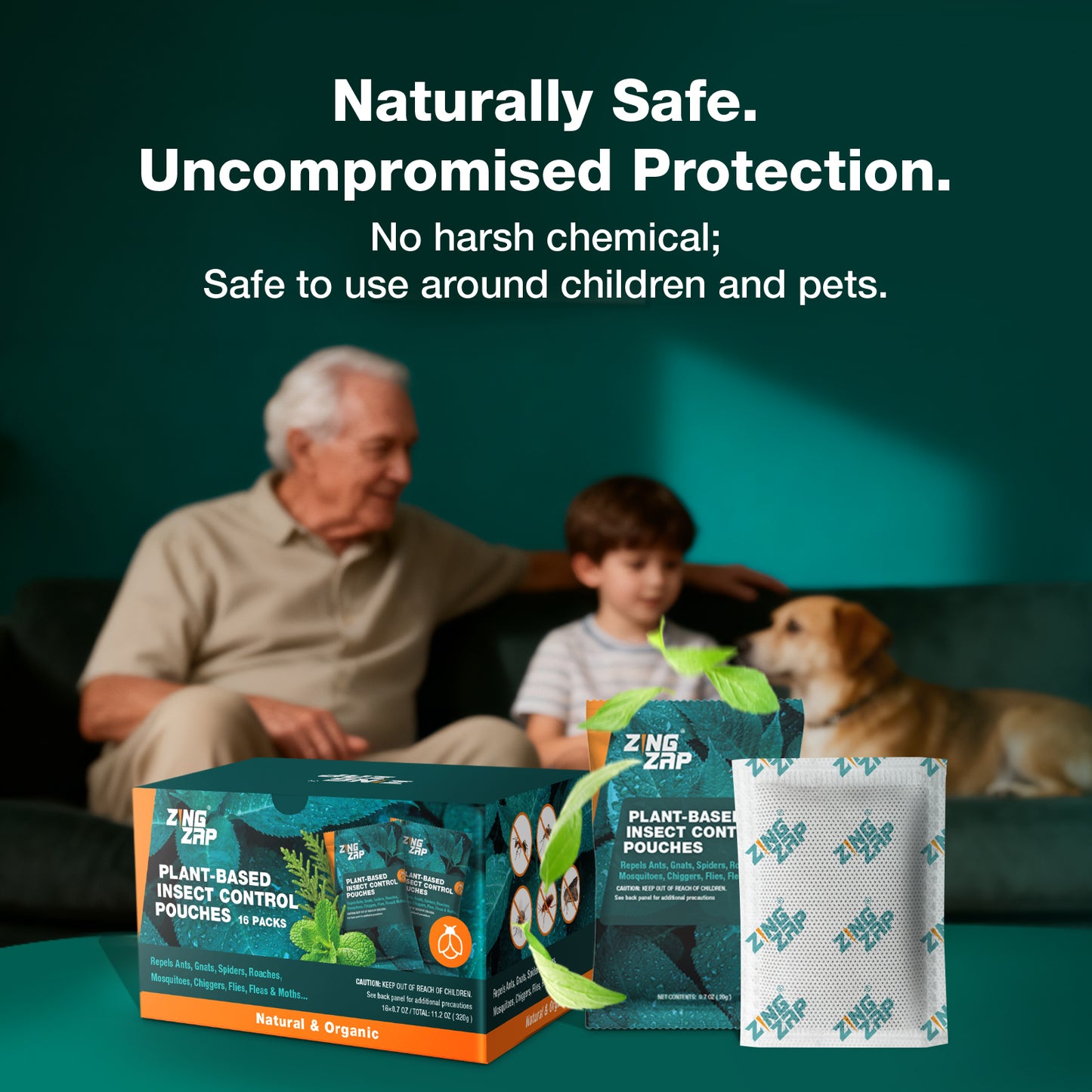 ZingZap Aromatic Sachet Natural Pest Repellent 16 pk Peppermint