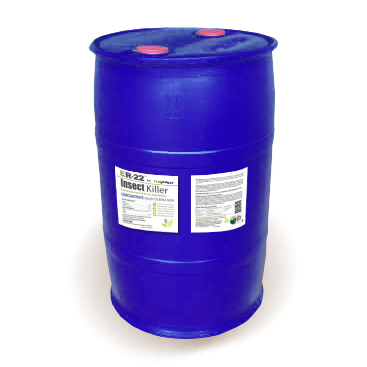 Blue drum of insect killer