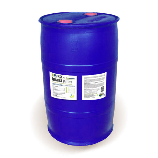 Blue drum of insect killer