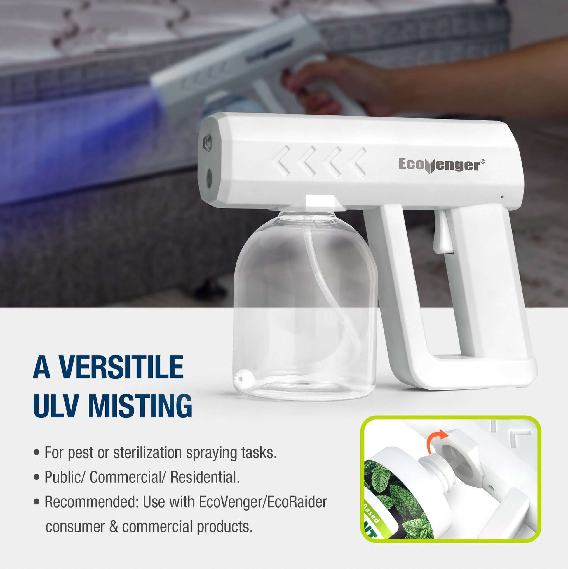 Ecovenger Cordless Pistol ULV Mist Sprayer