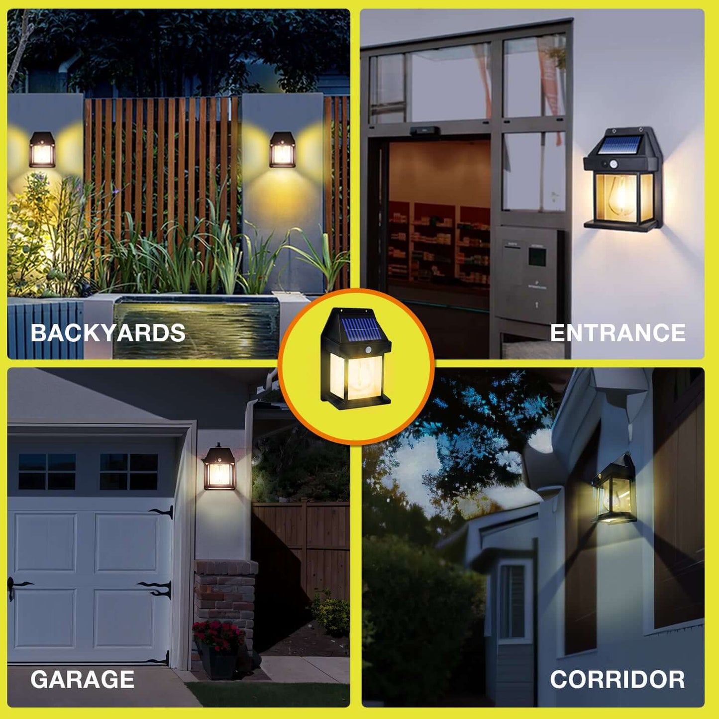 Solar-powered outdoor lights