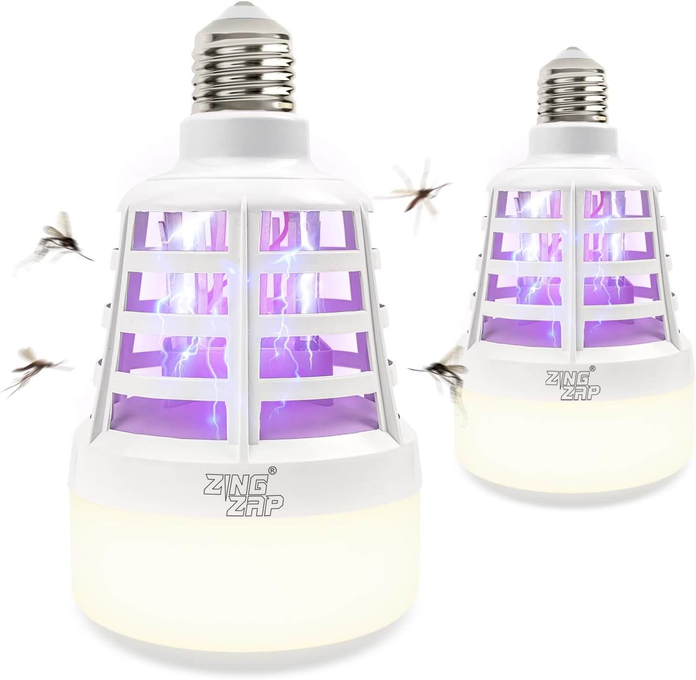 ZingZap Mosquito Zapper & Lamp Dual-Function for Anywhere 2-Pack