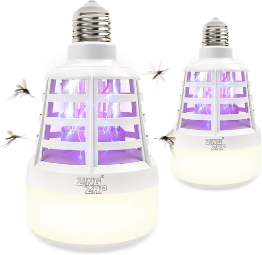 ZingZap Mosquito Zapper & Lamp Dual-Function for Anywhere 2-Pack