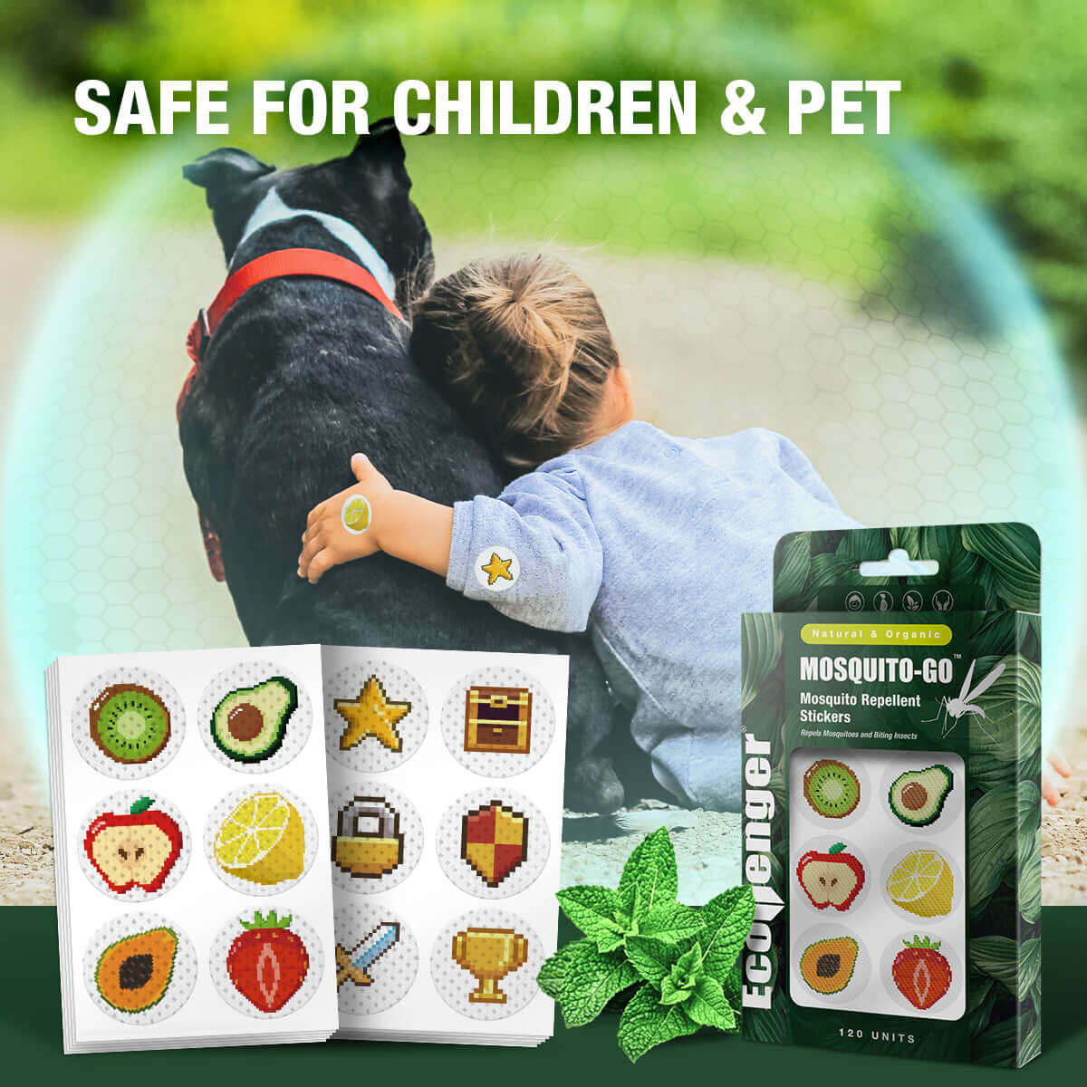 EcoVenger Mosquito Repellent Stickers 120-Unit