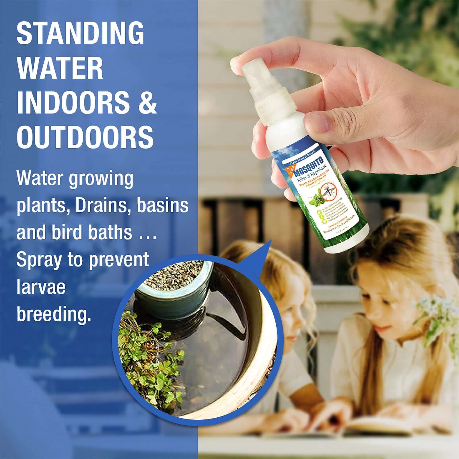 Ecovenger 3-in-1 Mosquito Killer & Repellent 16 OZ with Hose Sprayer