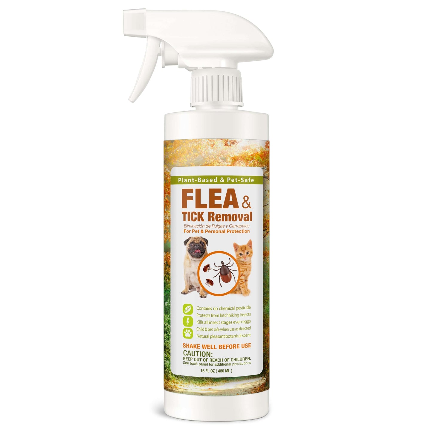 Ecovenger Flea & Tick Removal Spray 16 oz for Dogs and Cats
