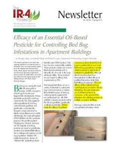 USDA IR-4 Study Measuring Efficacy of Green Product for Controlling Bed Bugs in Apartment Buildings