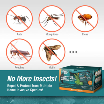 ZingZap Insect Control Pouches Plant-Based 16 Pack