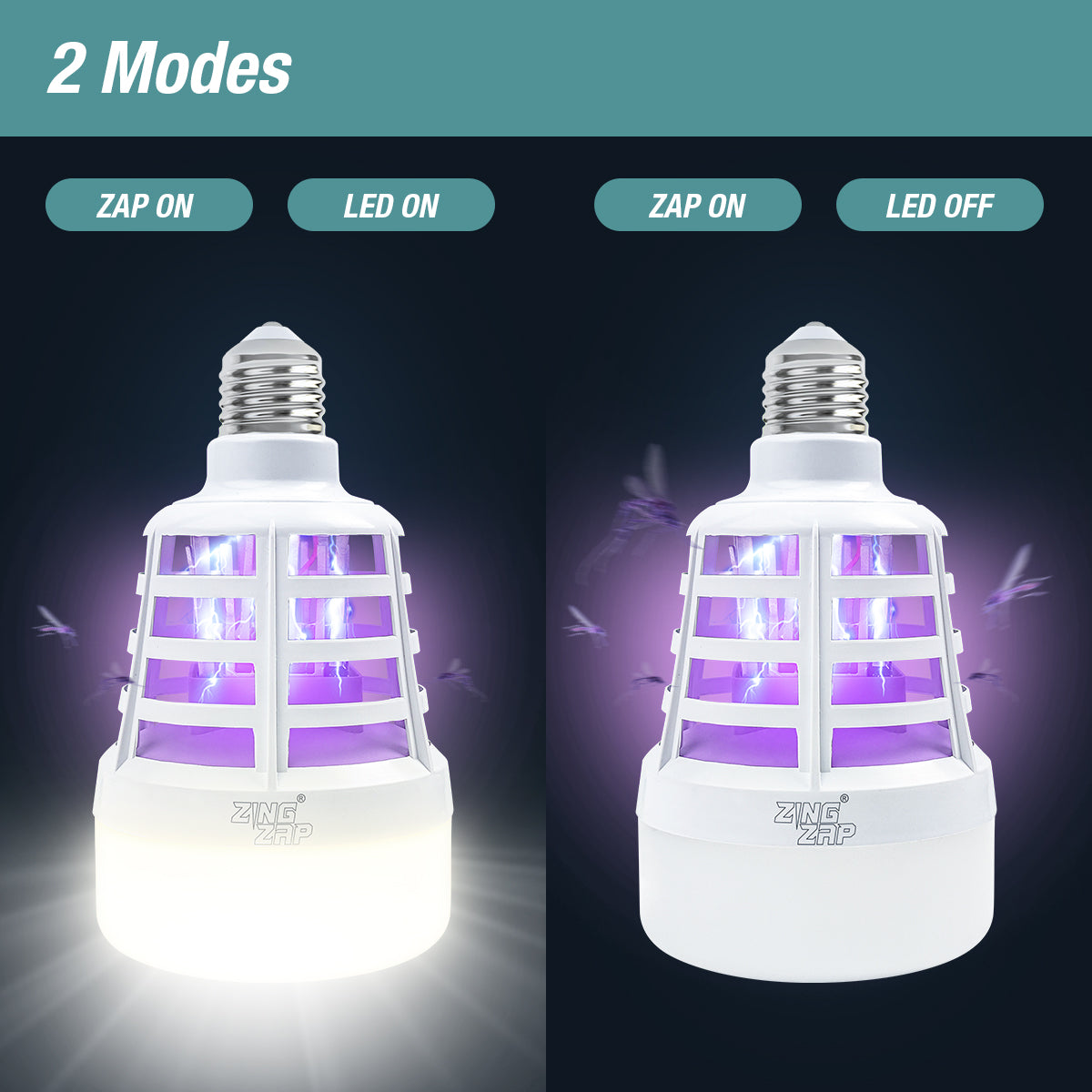 Dual-Function Mosquito Zapper LED Light Bulb