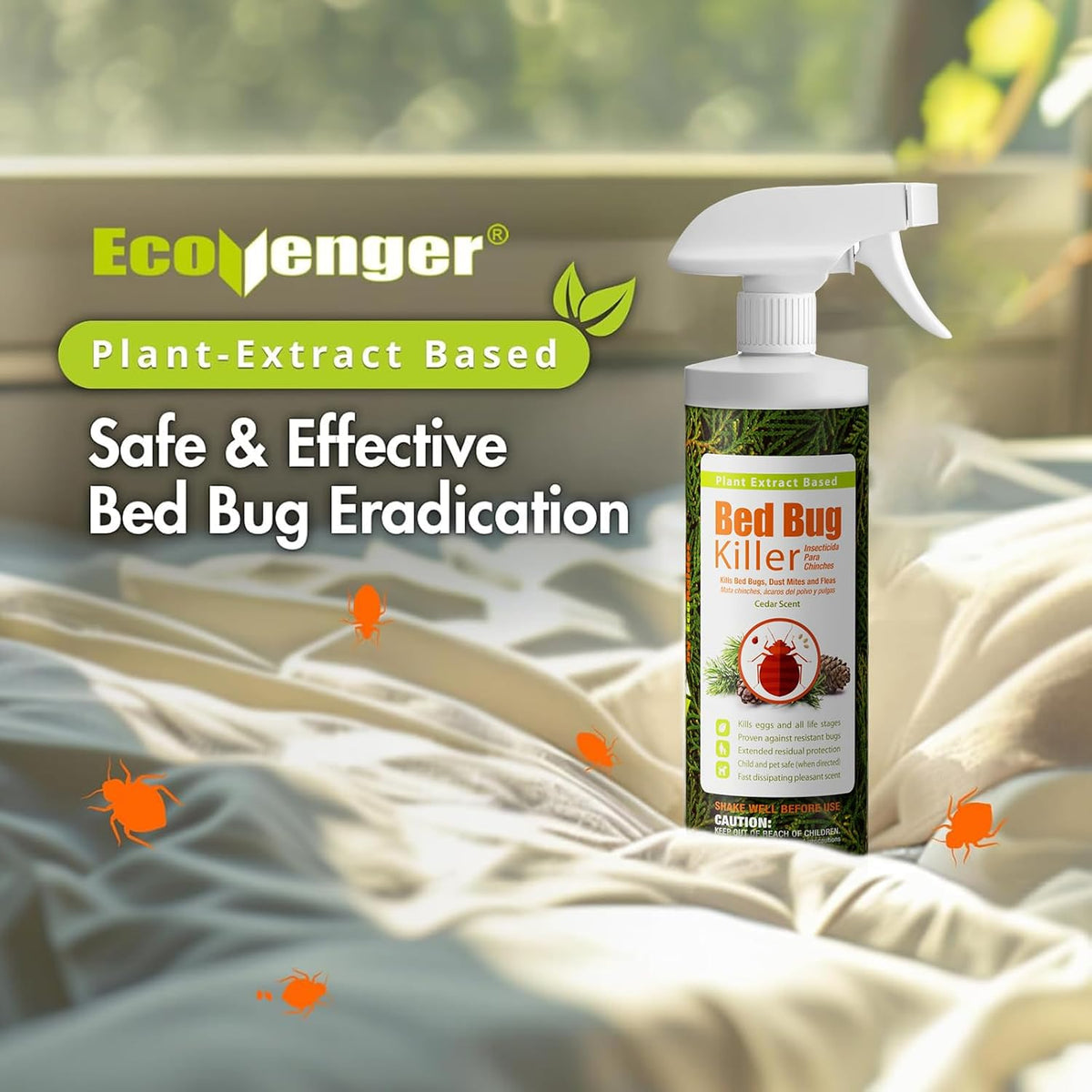 Bed Bug Killer Spray 3 oz Travel Size TSA Approved