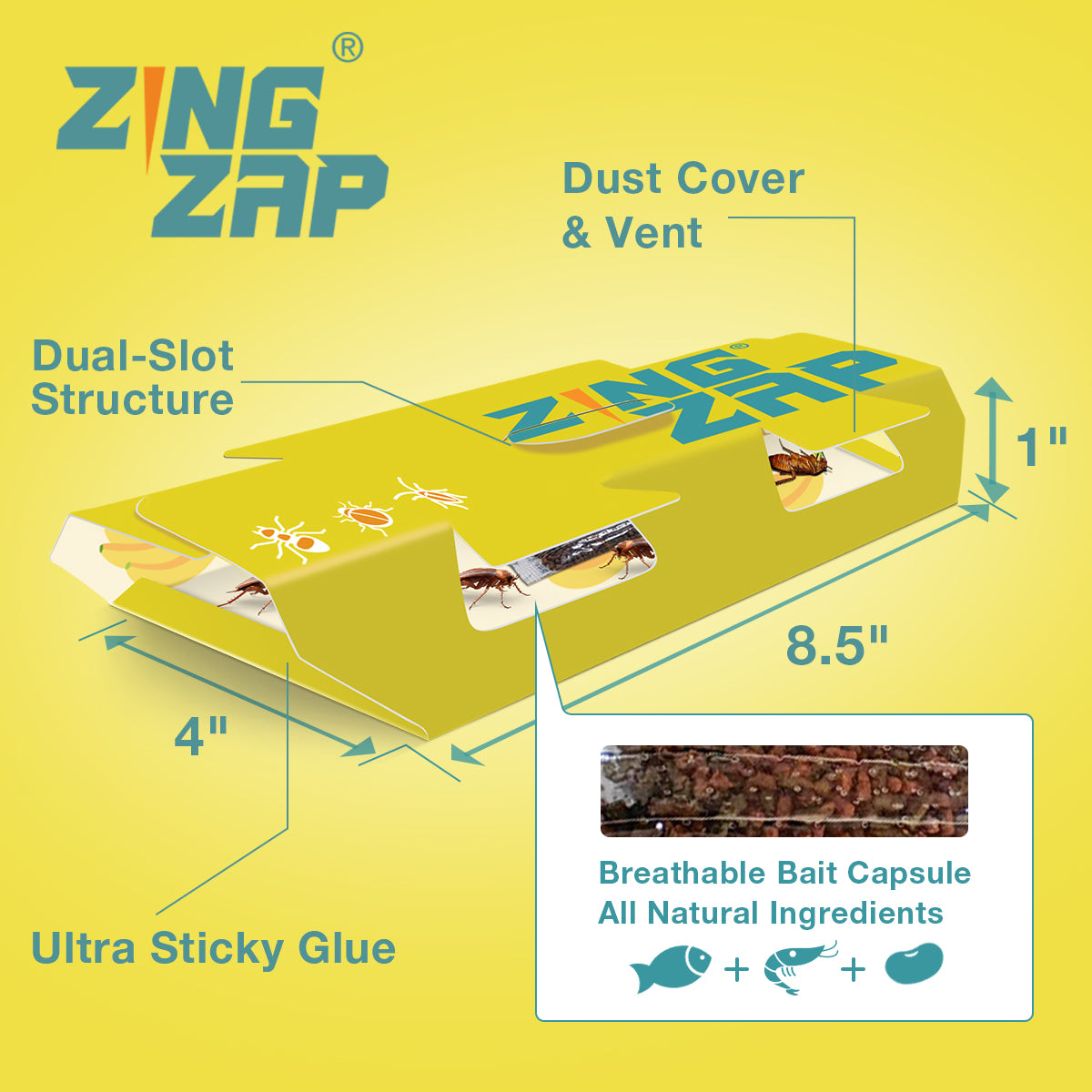 ZingZap Roach Glue Trap 13 Pack