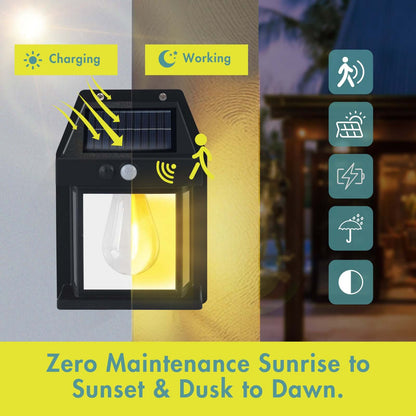 Ecovenger Solar Powered Motion-Sensor Wall Lamp