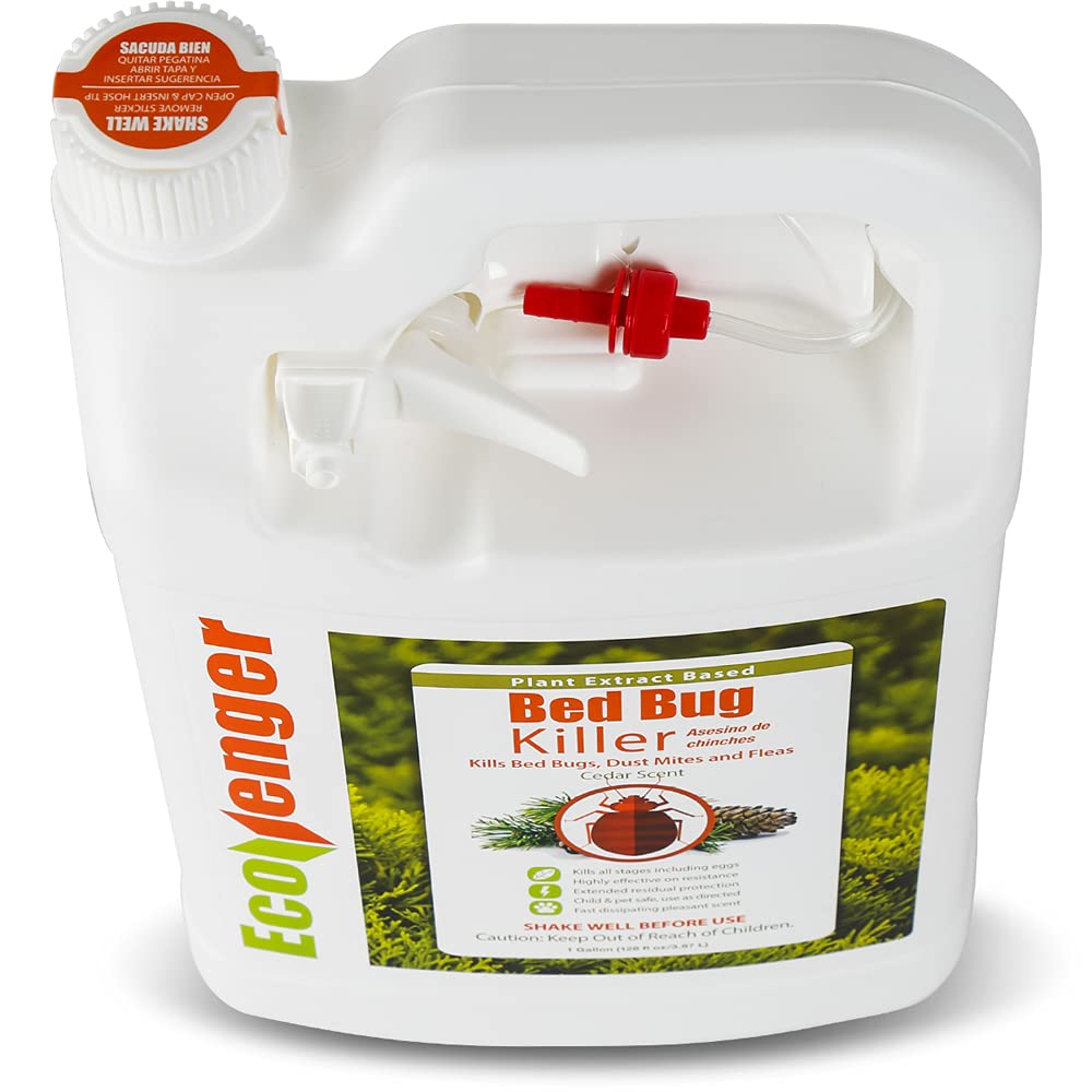 EcoVenger Bed Bug Killer with Remote Sprayer 1Gal & Bed Bug Glue Trap & Monitor 24 Units