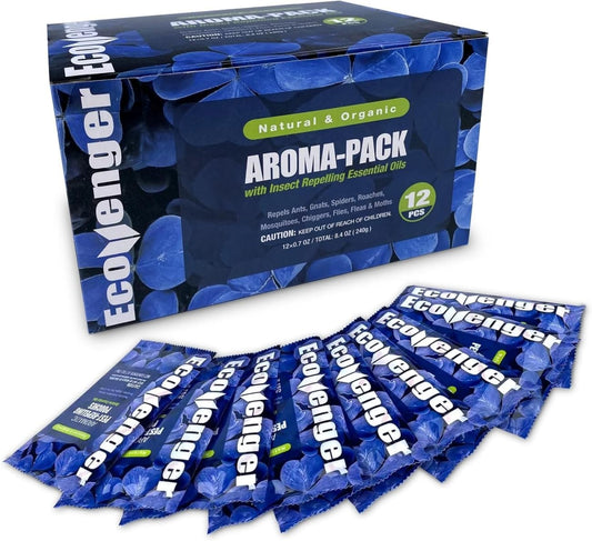 Aromatic Sachet Natural Repellent Pouch 12-Pack, All-Natural Ingredients, Lasting Deterrence, Strong Prevention, Present Aroma