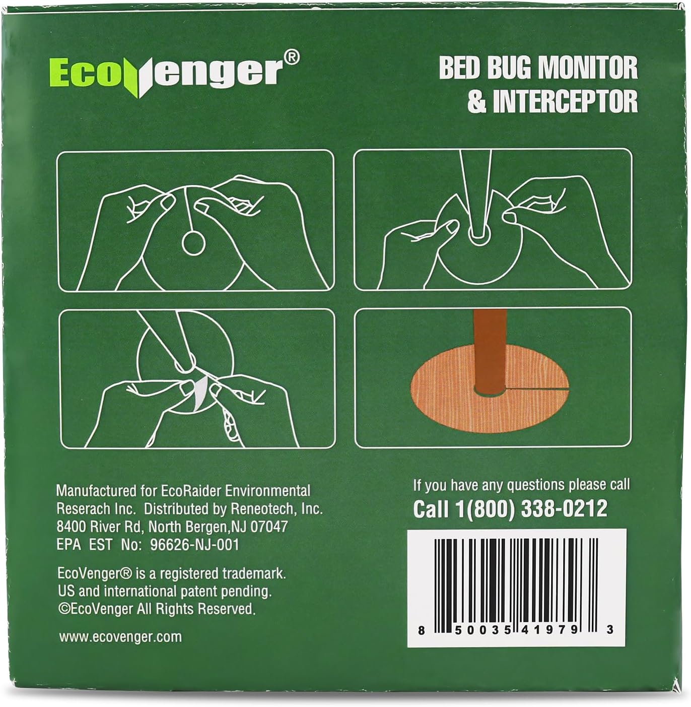 EcoVenger Bed Bug Killer with Remote Sprayer 1Gal & Bed Bug Glue Trap & Monitor 24 Units