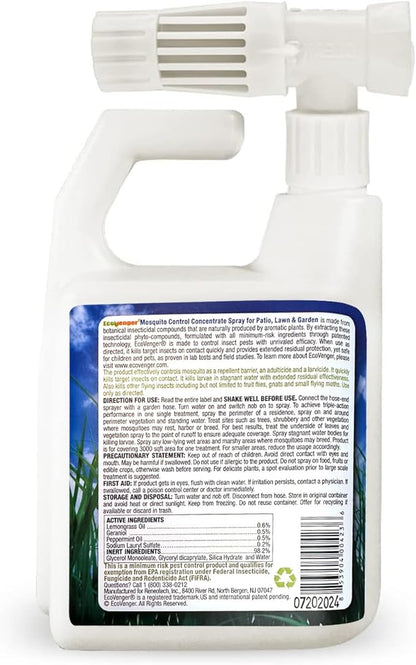 Ecovenger 3-in-1 Mosquito Killer & Repellent 32 OZ with Hose Sprayer