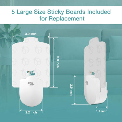 ZingZap Flying Insect Trap Plug-in Station and 5 Trap-Boards