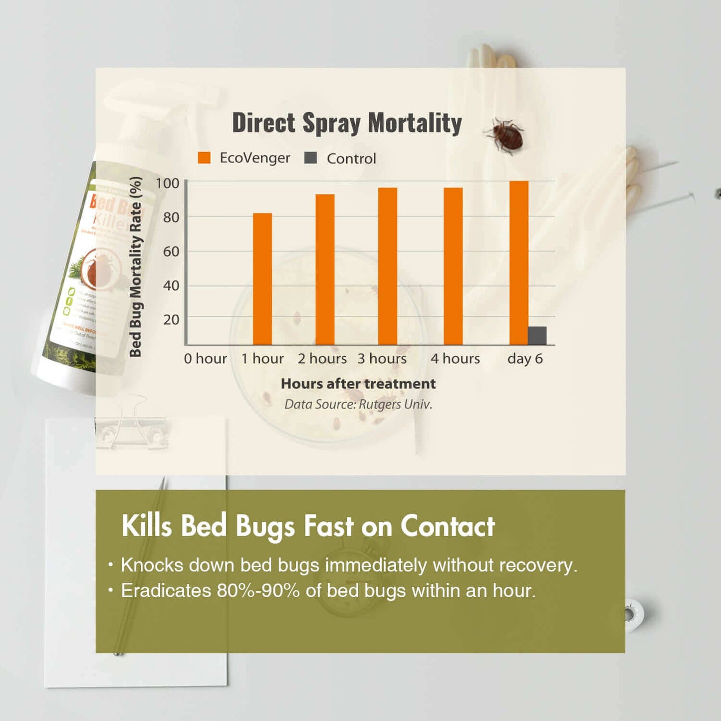 Bed Bug Killer Spray 3 oz 6-Pack Travel Size TSA Approved