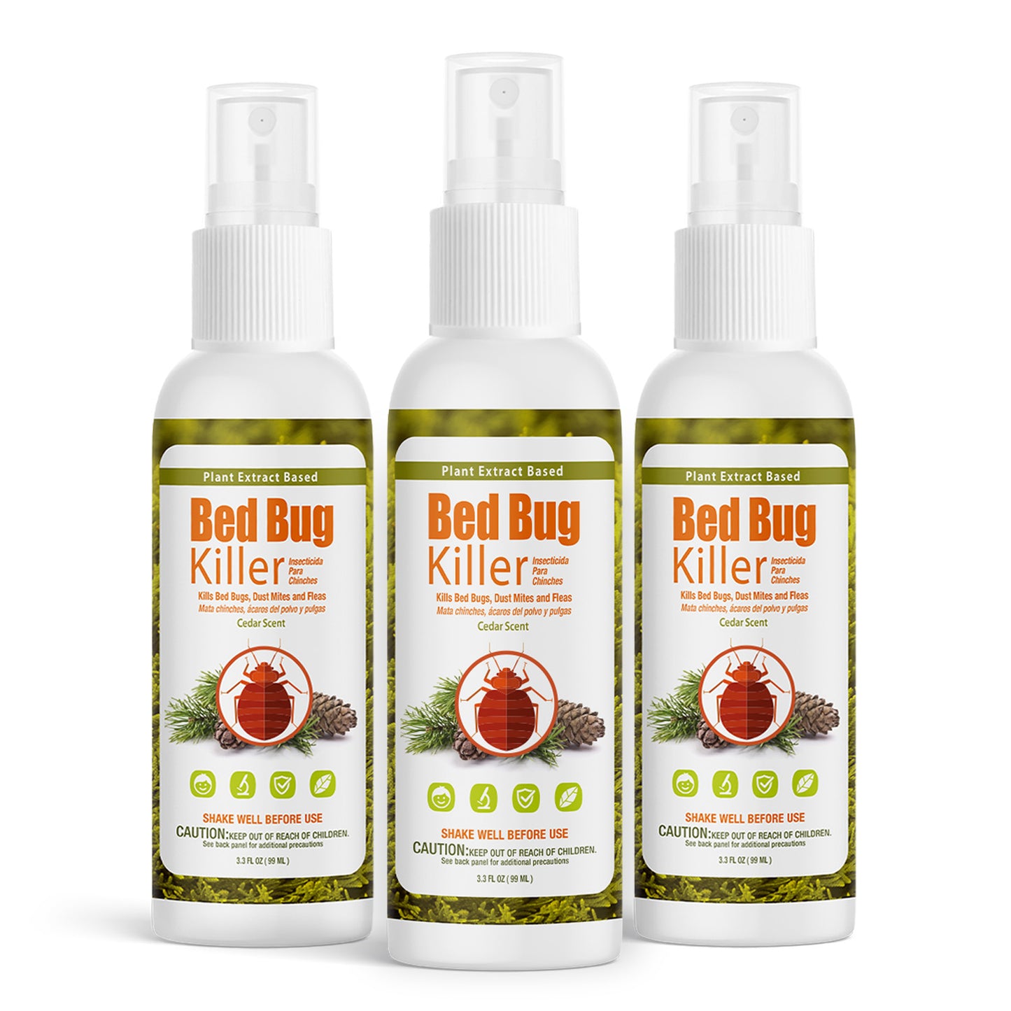Bed Bug Killer Spray 3 oz 6-Pack Travel Size TSA Approved