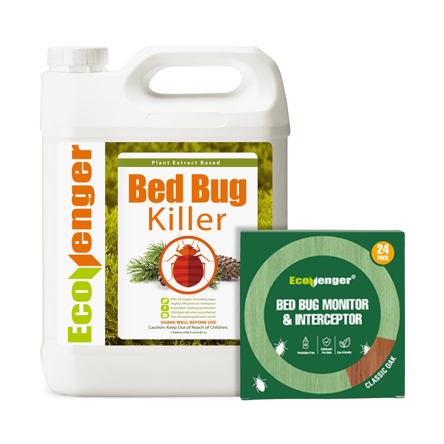 EcoVenger Bed Bug Killer 1 Gallon and Monitor & Interceptor 24 Pack