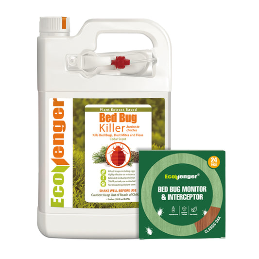 EcoVenger Bed Bug Killer 1 Gallon Remote Sprayer and Monitor & Interceptor 24 Pack