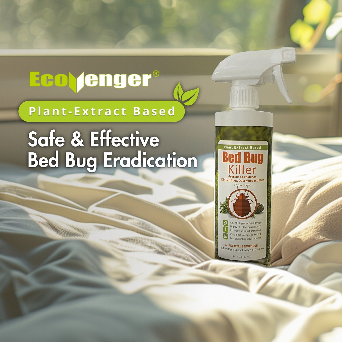 EcoVenger Bed Bug Killer 1 Gal & Monitors & Interceptors 24 Packs