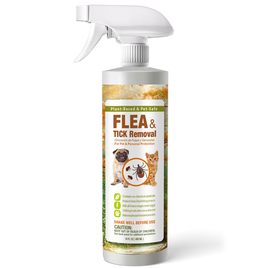 Flea & Tick Removal Spray 16 oz for Dogs and Cats