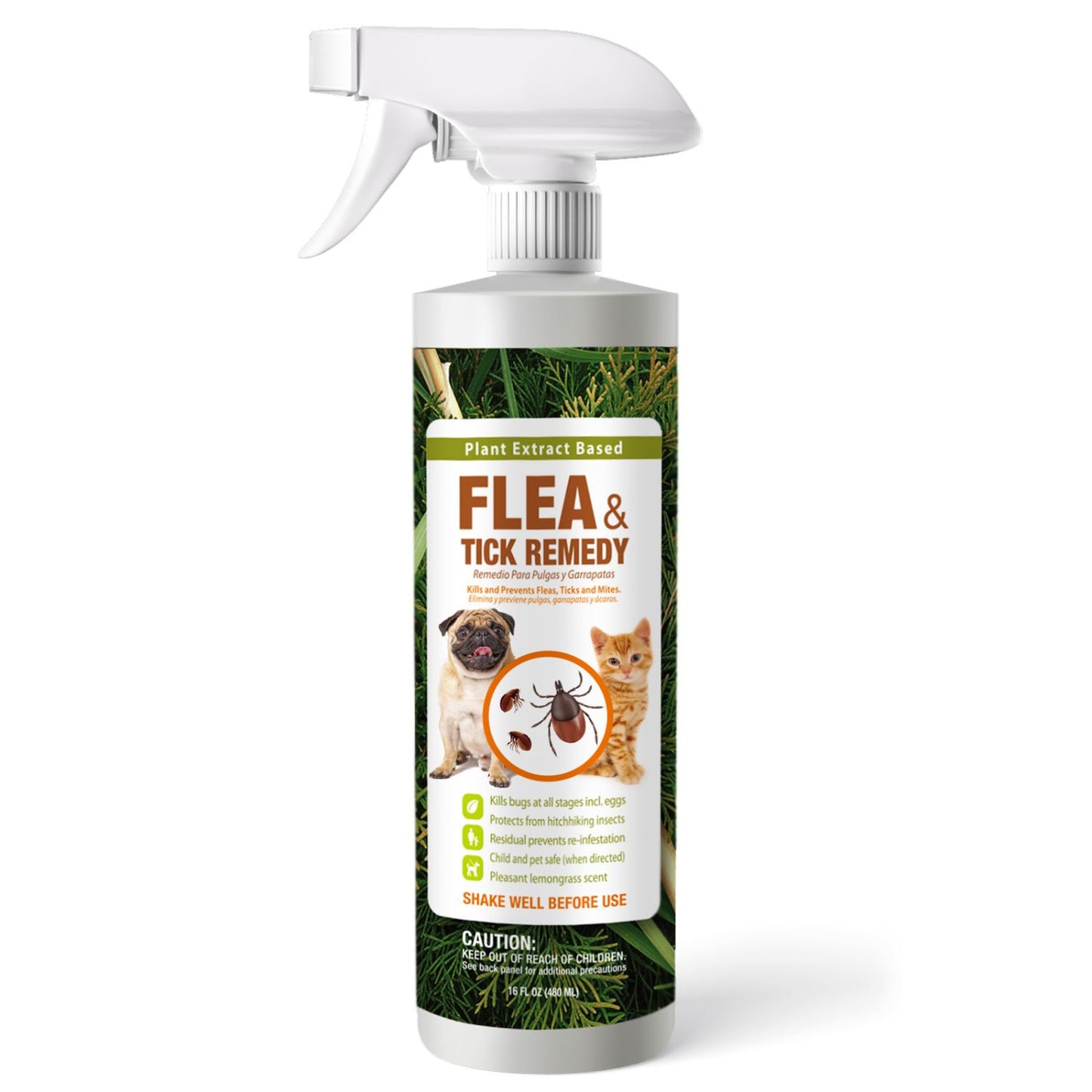 Flea & Tick Removal Spray 16 oz for Dogs and Cats