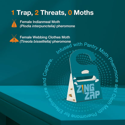 ZingZap Pantry and Clothes Moth Trap 10-Pack