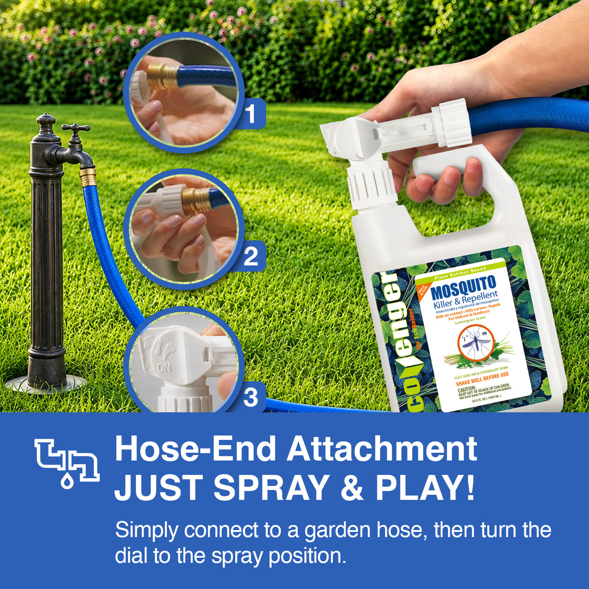Mosquito Triple-action Control 32 oz Hose Sprayer