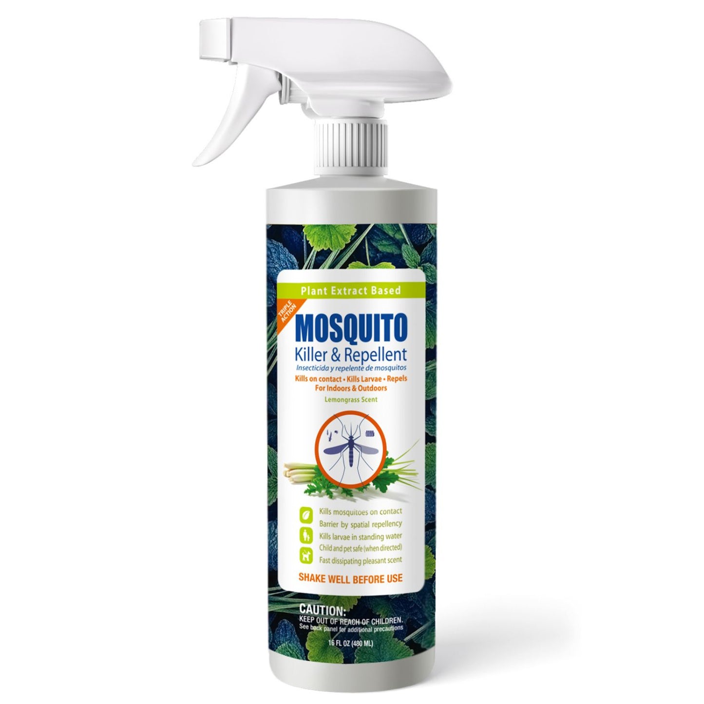 Triple-Action Mosquito Killer and Repellent 16 oz