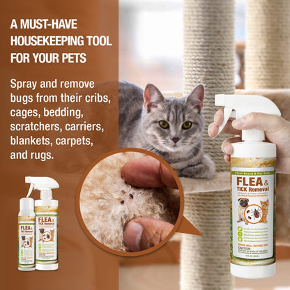 Ecovenger Flea & Tick Removal Spray 7 oz for Dogs and Cats