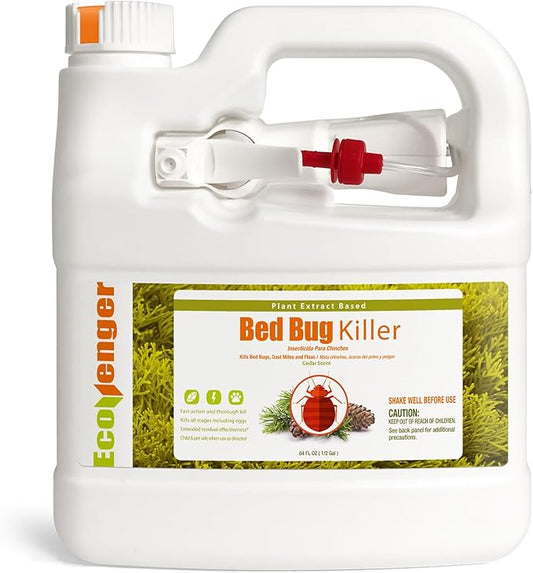 Bed Bug Killer 64 oz, 100% Kill Efficacy, Bedbugs & Mites, Kills Eggs & The Resistant, Lasting Protection, USDA BIO-Certified, Plant Extract Based & Non-Toxic, Child & Pet Safe