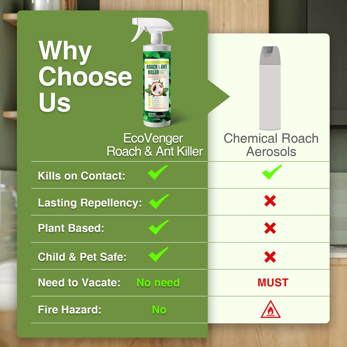 Roach Killer and Repellent Spray 16 oz