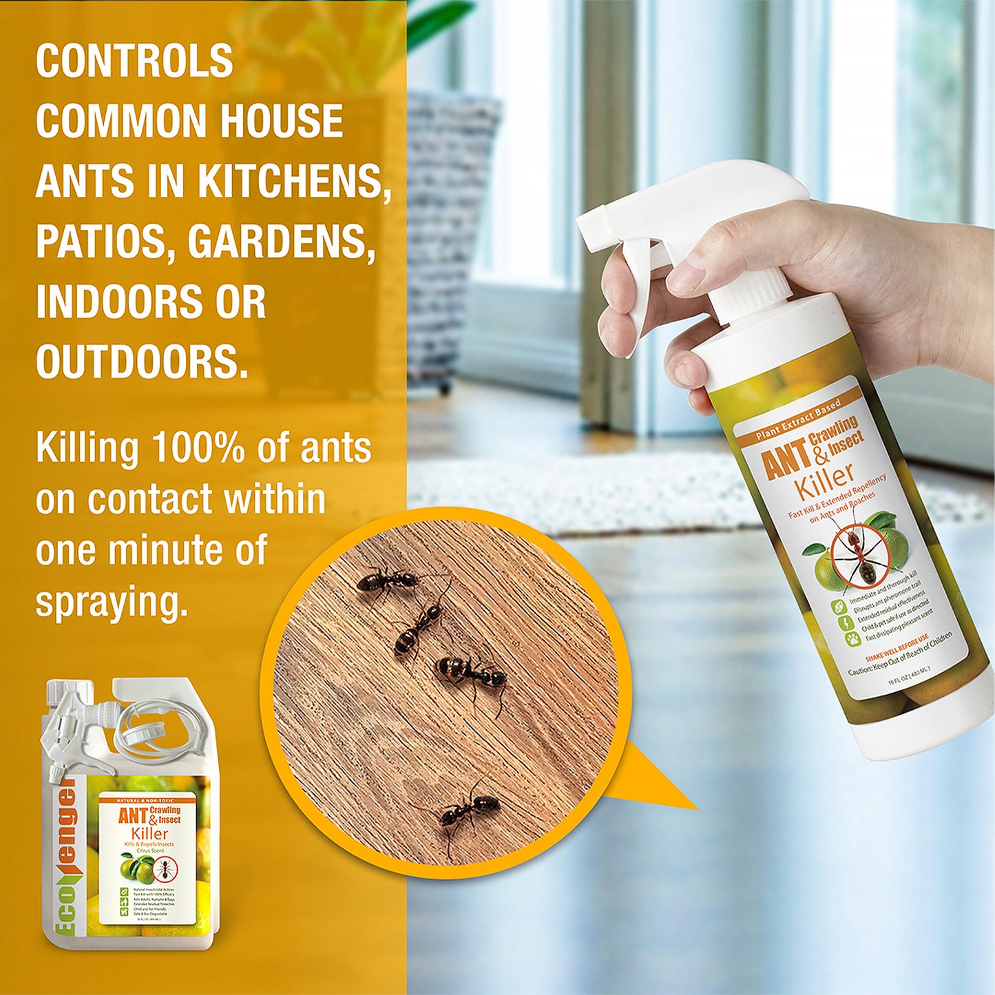 Ant & Crawing Insect Killer with Remote Sprayer 32 OZ