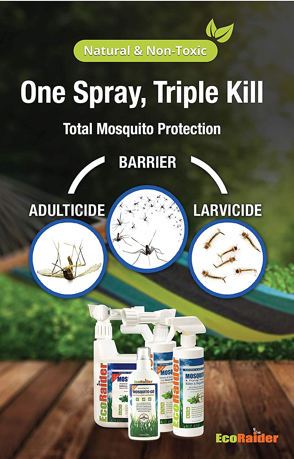 Mosquito 3-in-1 Killer & Repellent 32 OZ with Hose-End Sprayer