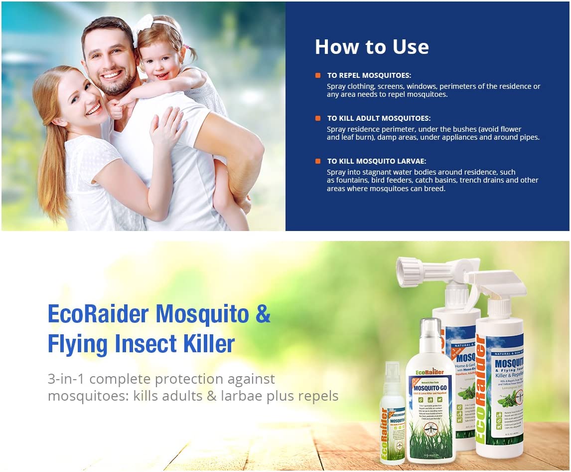 Mosquito 3-in-1 Killer & Repellent 32 OZ with Hose-End Sprayer