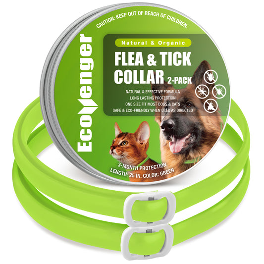 Flea & Tick Collar for Dog & Cat 2-Pack